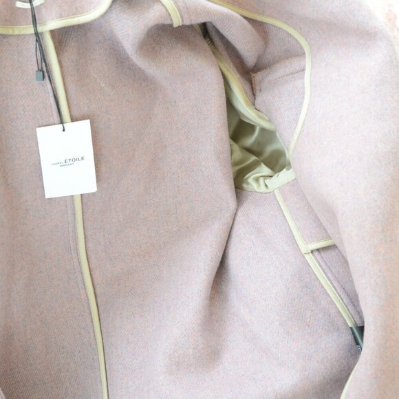 NWT Isabel Marant Limi Pink Wool Cocoon Coat Sz M/6 - Picture 8 of 12